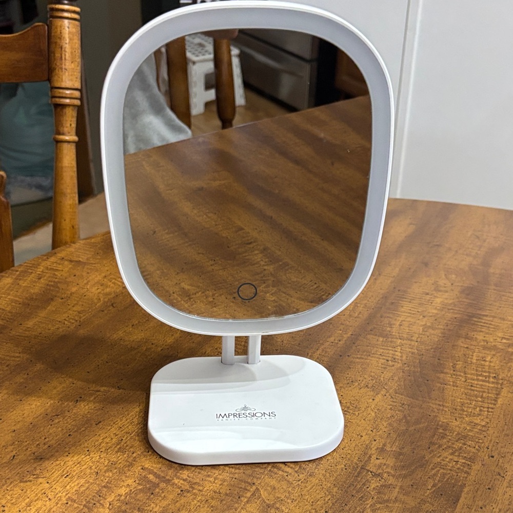 Impressions White Vanity Mirror
